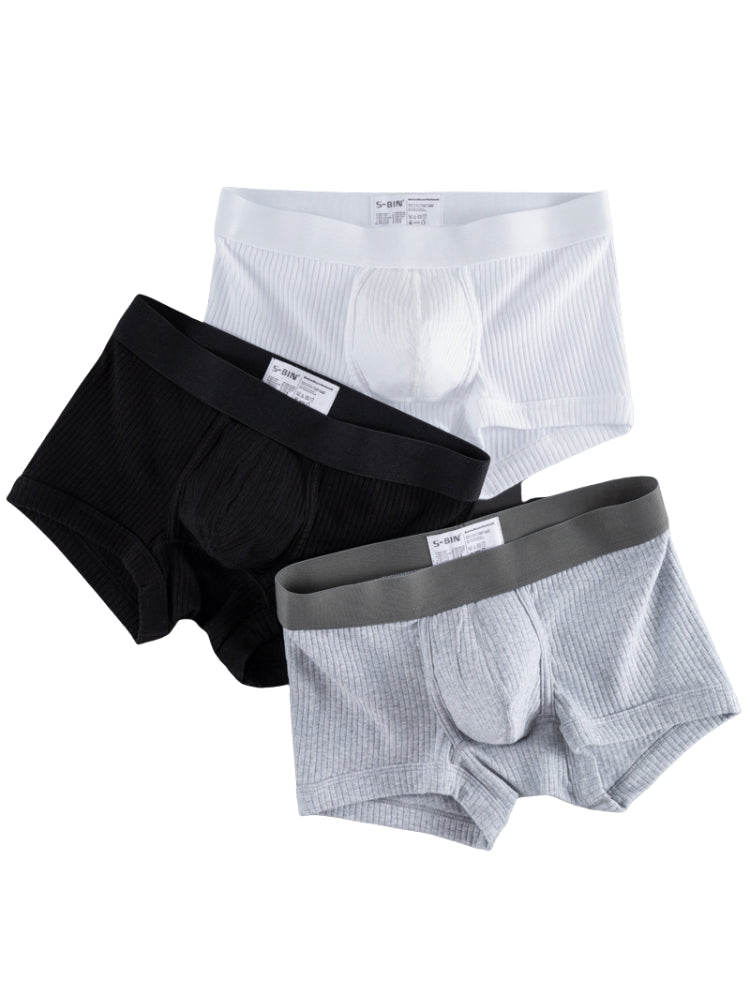 2 Pack Men's Ultra-Soft Premium Pure Cotton Comfy Waistband Seamless Trunks | dmunderwear detail image 13