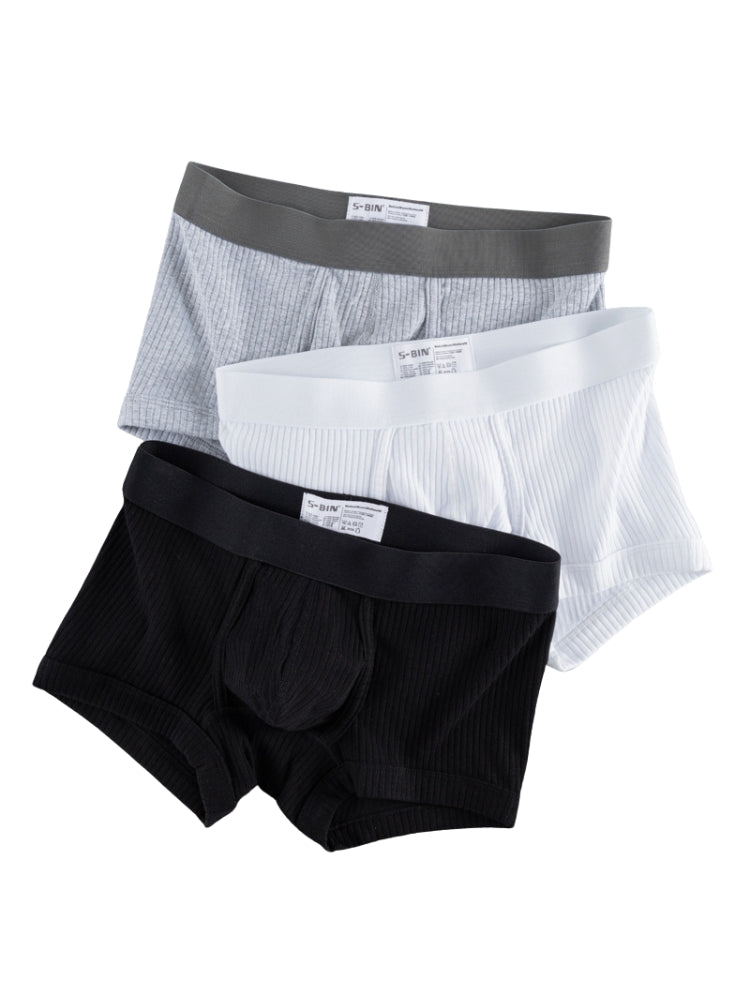 2 Pack Men's Ultra-Soft Premium Pure Cotton Comfy Waistband Seamless Trunks | dmunderwear detail image 14
