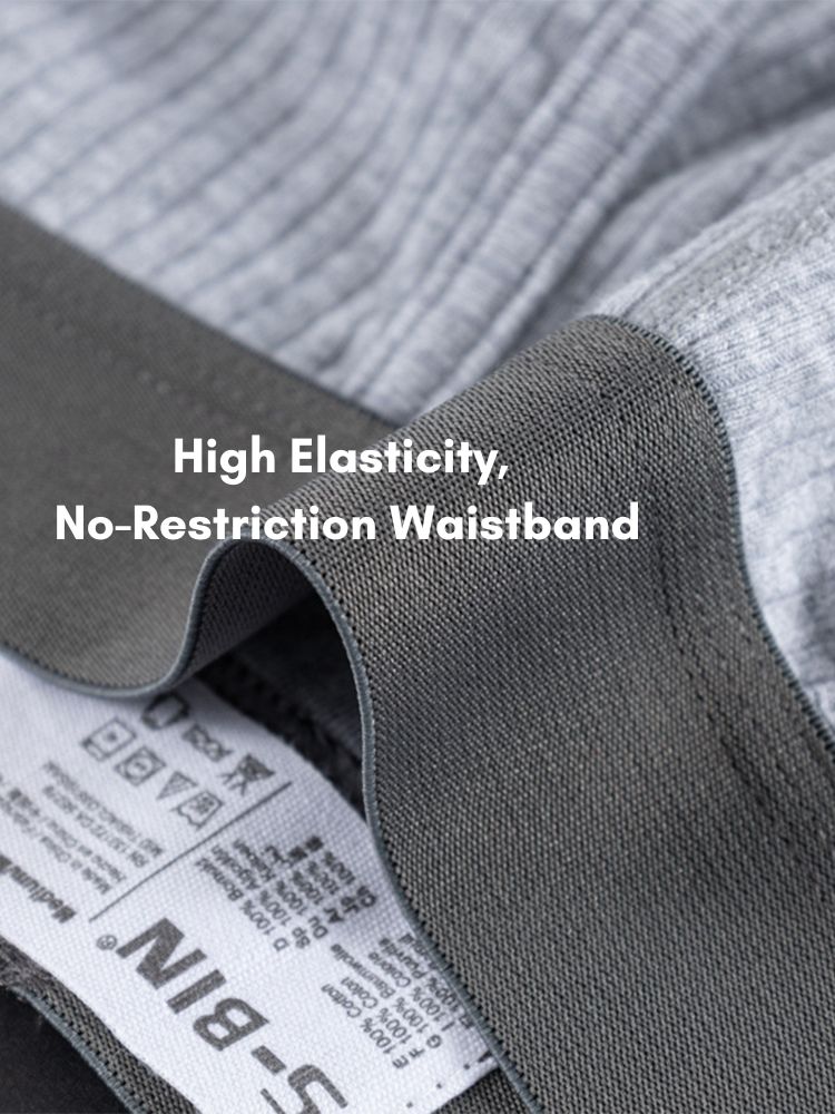 2 Pack Men's Ultra-Soft Premium Pure Cotton Comfy Waistband Seamless Trunks | dmunderwear detail image 5