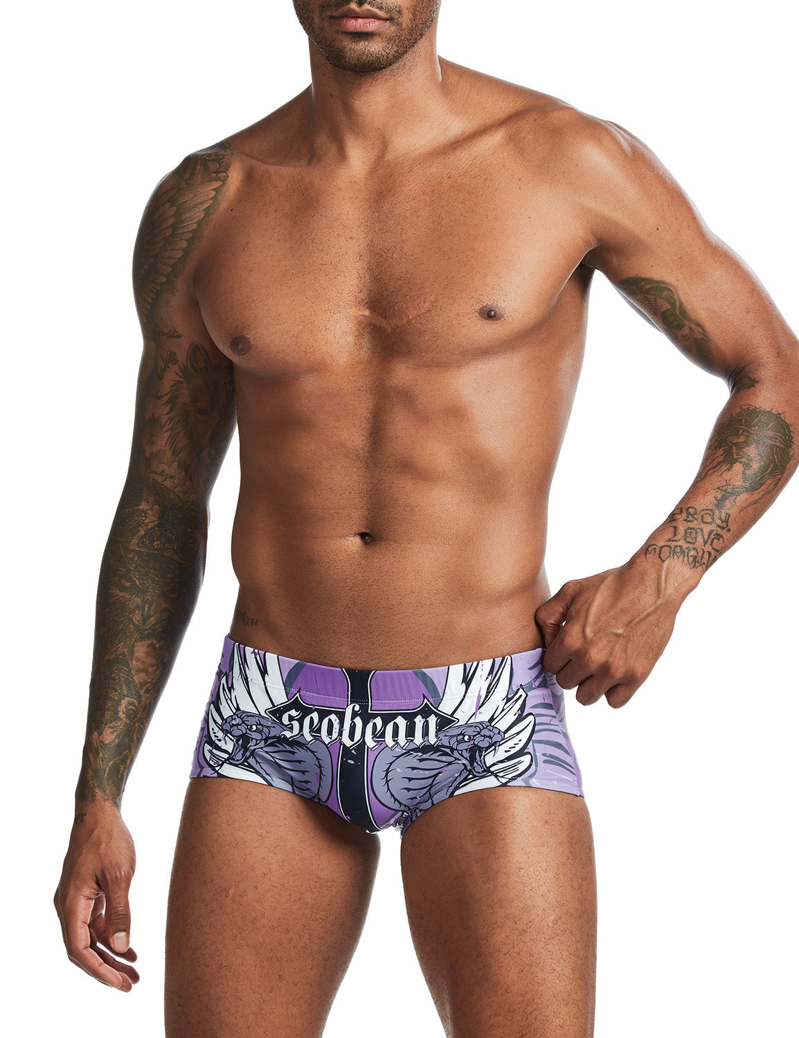 2020 New Sexy Swim Trunks 00803 Wing & Snake | dmunderwear