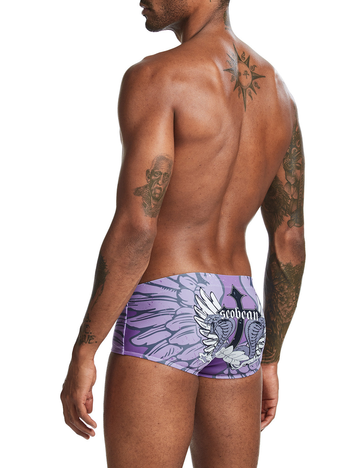 2020 New Sexy Swim Trunks 00803 Wing & Snake | dmunderwear detail image 2