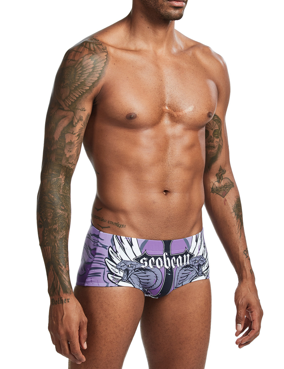 2020 New Sexy Swim Trunks 00803 Wing & Snake | dmunderwear detail image 3