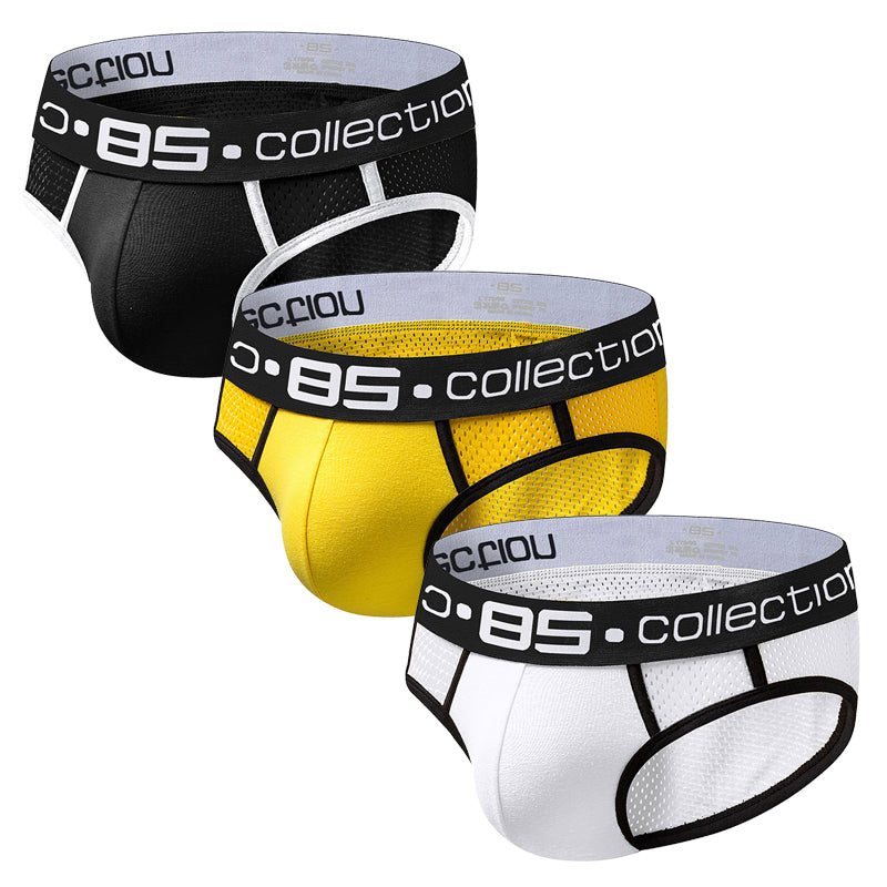 3 Pack Ball Support Pouch Breathable Briefs | dmunderwear variant image