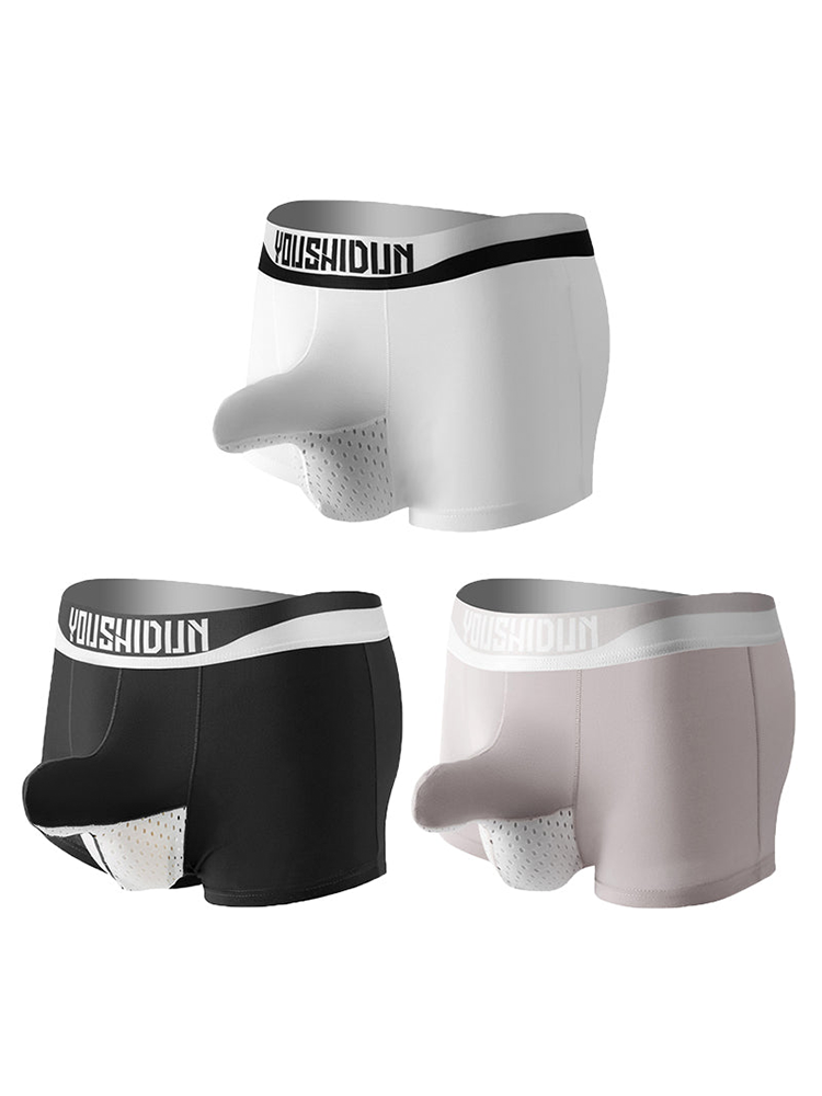 3 Pack Men's Comfy Cotton Dual Pouch Underwear | dmunderwear variant image
