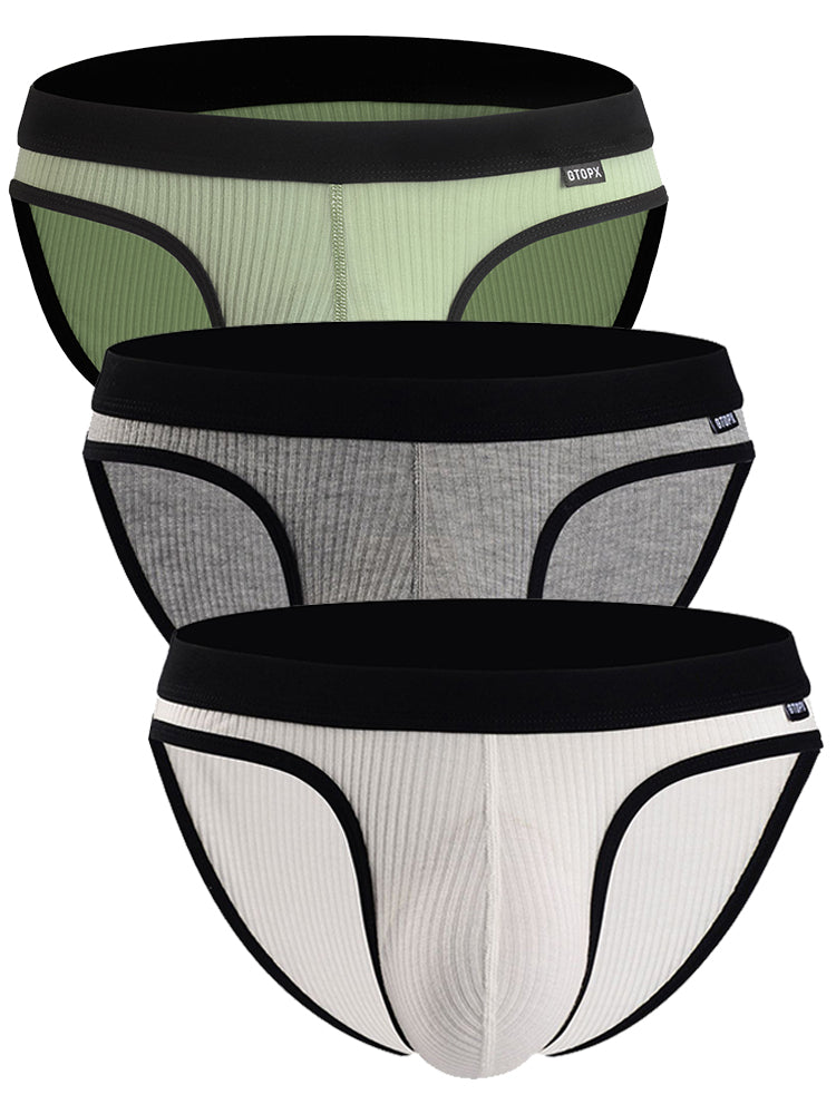 3 Pack Low Rise Soft Briefs With Support Pouch | dmunderwear variant image