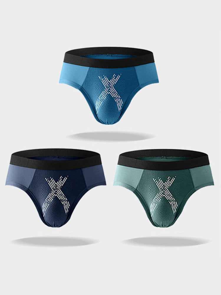 3 Pack Men's Modal Graphene Breathable Briefs | dmunderwear variant image