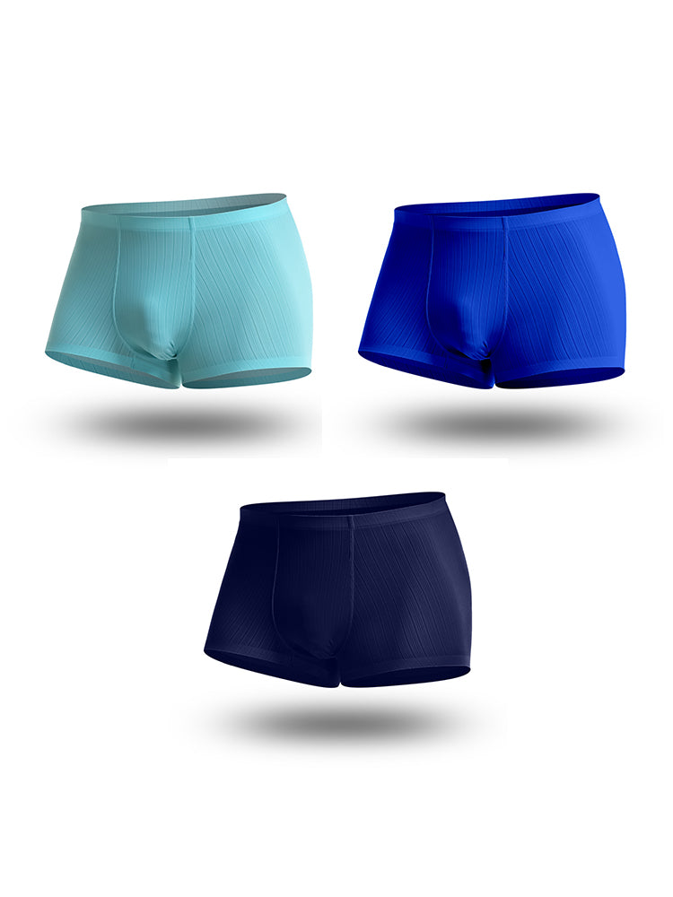 3 Pack Men's Seamless U Convex Pouch Trunks | dmunderwear variant image