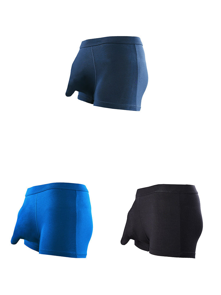 3 Pack Men's Separate Sexy Free Stretch Trunks | dmunderwear variant image