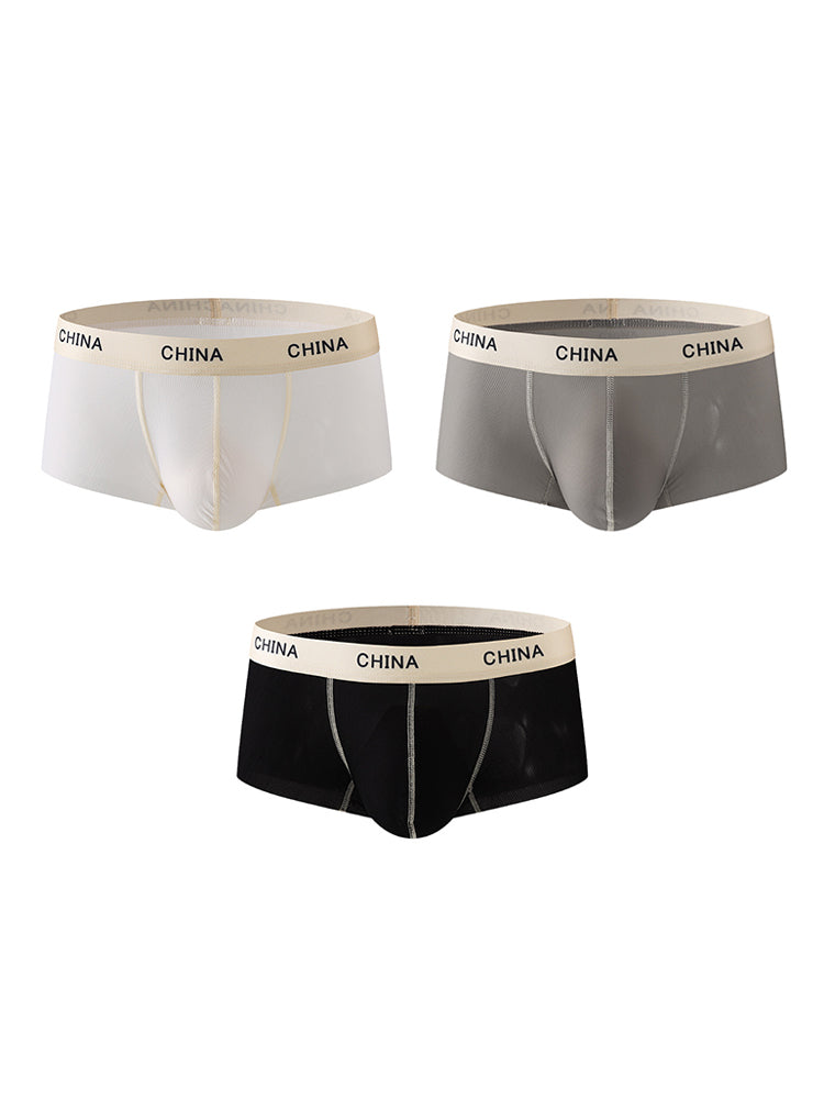 3 Pack Men's Antibacterial Moisture-Wicking Ultra-Soft Trunks | dmunderwear variant image