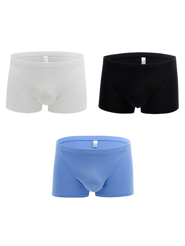 3-pack Men's Bamboo Fiber U-pouch Boxer Briefs | dmunderwear variant image