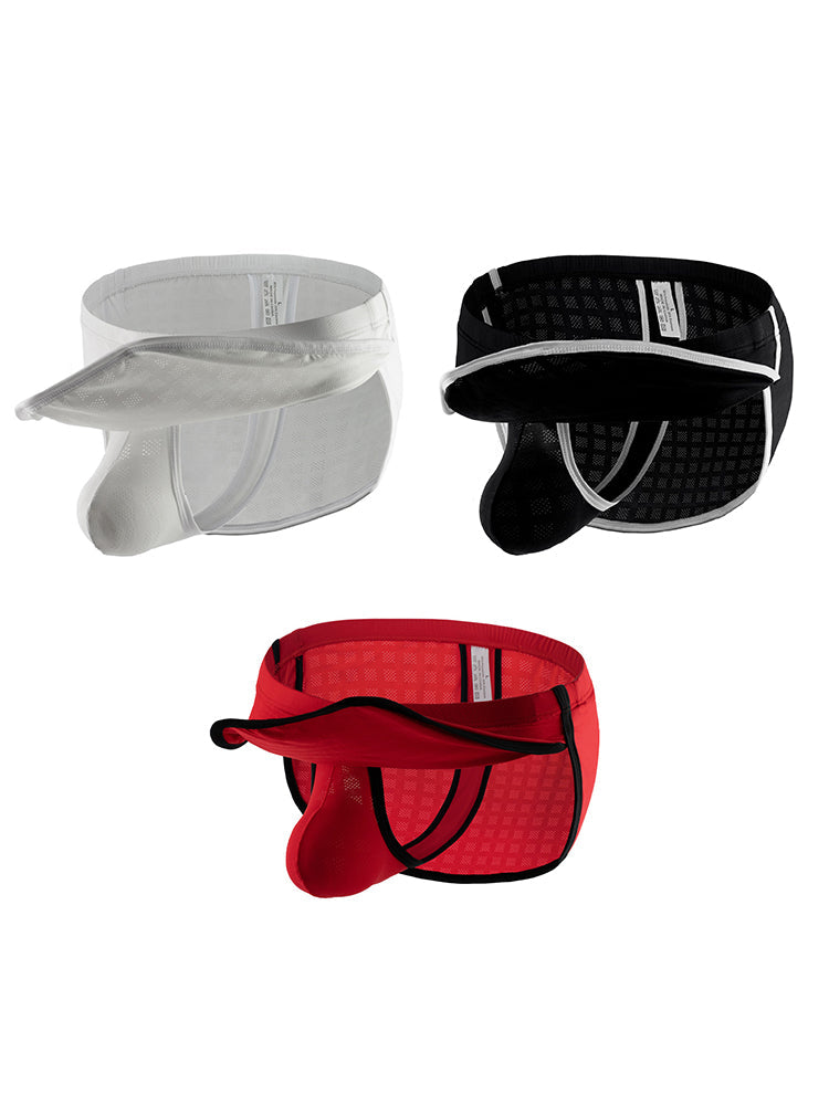 3 Pack Men's Breathable Mesh Full Coverage Trendy Design Soft Boxers | dmunderwear variant image