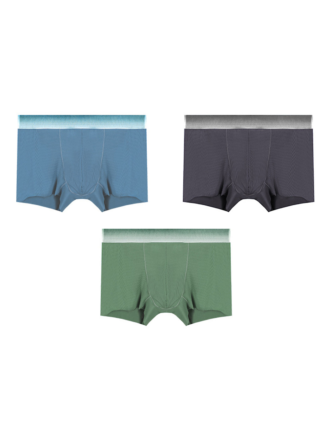 3 Pack Men's Breathable Threaded Fabric Ball Pouch Trunks | dmunderwear variant image