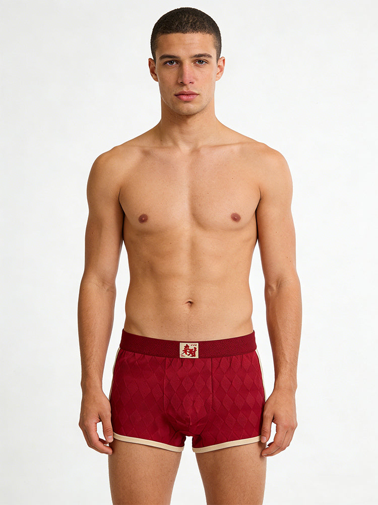 3 Pack Men's Comfy Waistband Mid-Rise Day-Long Comfort Breathable Trunks | dmunderwear detail image 1