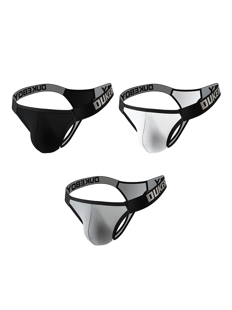 3 Pack Men's Comfy Wide Waistband Breathable Durable Stretch Thongs | dmunderwear variant image