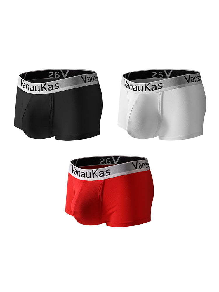 3 Pack Men's Double-Layered Gusset Odor-Control Seamless Trunks | dmunderwear variant image