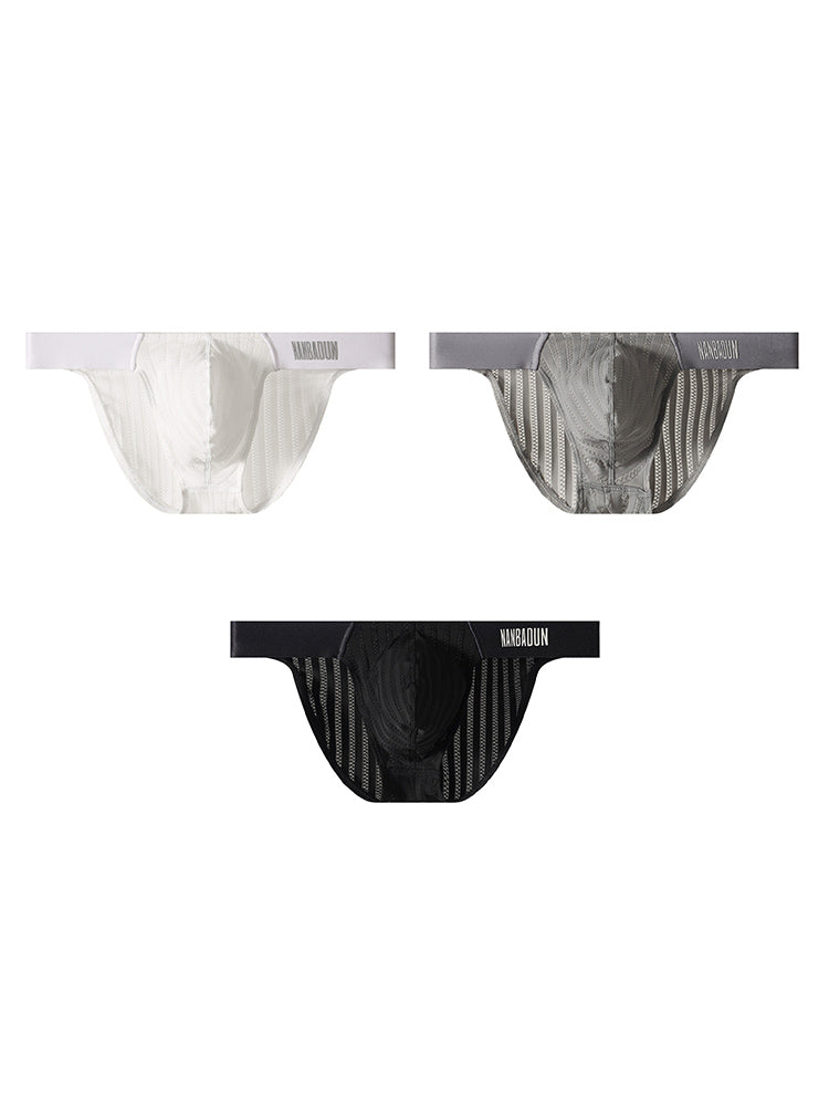 3 Pack Men's Durable Stretch Soft-Touch & Enhancing Pouch Bikinis | dmunderwear variant image