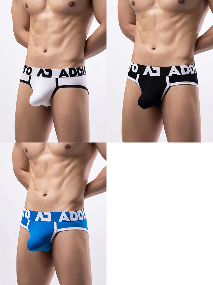 3 Pack Men's Gun and Bullet Separate Large Bag U-Shaped 3D Cut Loose Briefs | dmunderwear variant image