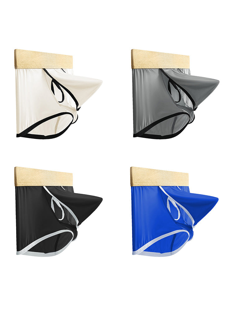 4 Pack Men's Ice Silk Breathable Separate Ultra-Thin Trunks | dmunderwear variant image