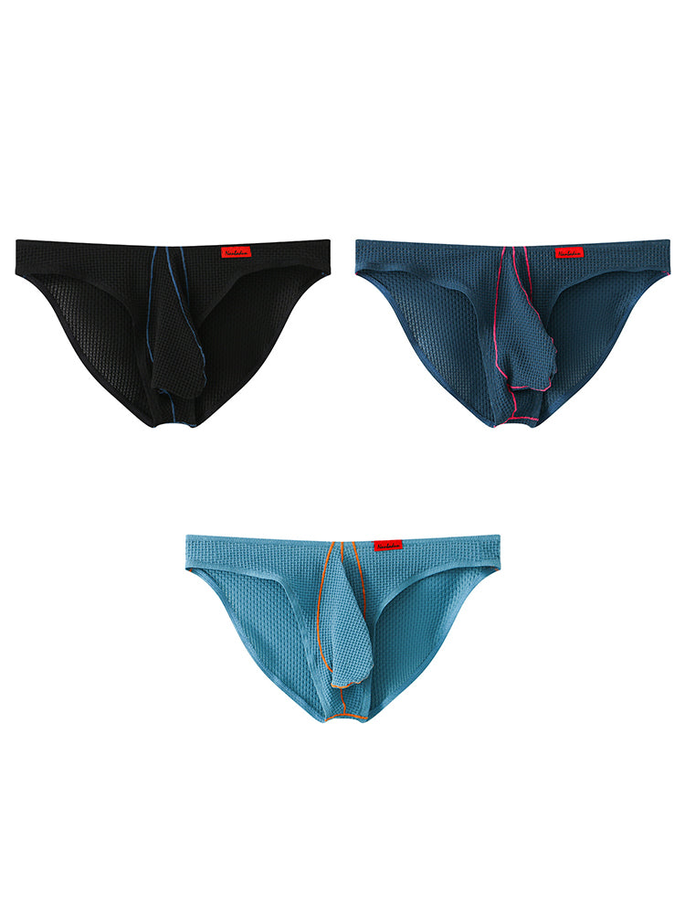 3 Pack Men's Ice Silk High-Elastic Breathable Briefs for Sports | dmunderwear detail image 14