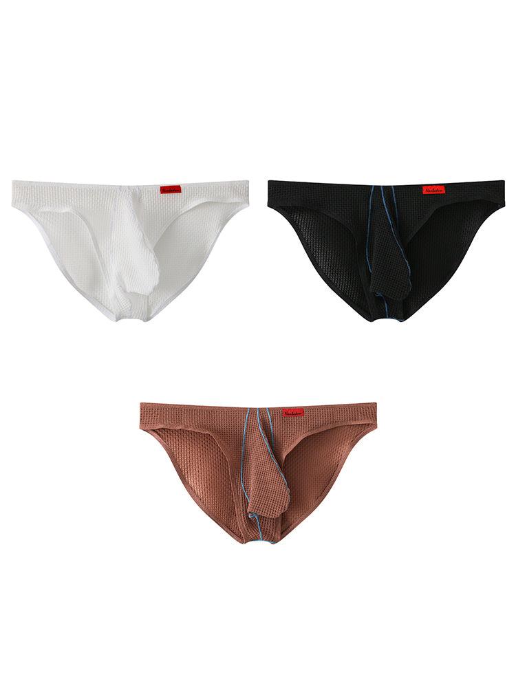 3 Pack Men's Ice Silk High-Elastic Breathable Briefs for Sports | dmunderwear detail image 20