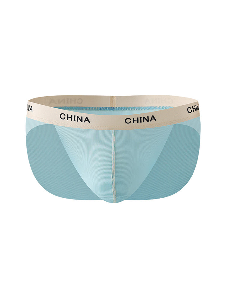 3 Pack Men's Ice Silk Lightweight & Transparent Skin-Feel Solid Color Briefs | dmunderwear detail image 1