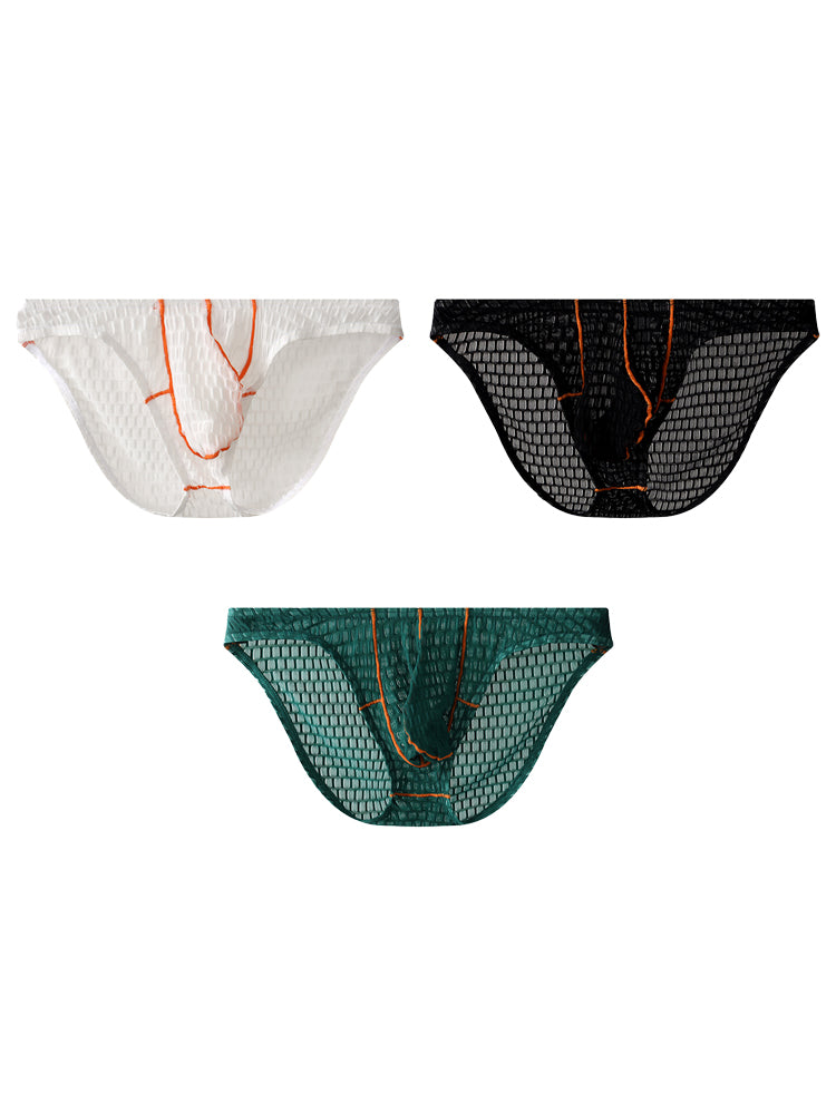 3 Pack Men's Ice Thread Briefs | dmunderwear variant image