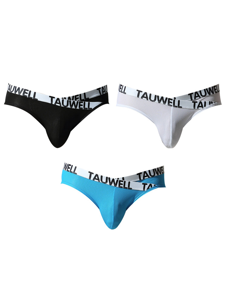 3 Pack Men's Minimalist Mesh Bikini with Crossed Waistband | dmunderwear variant image
