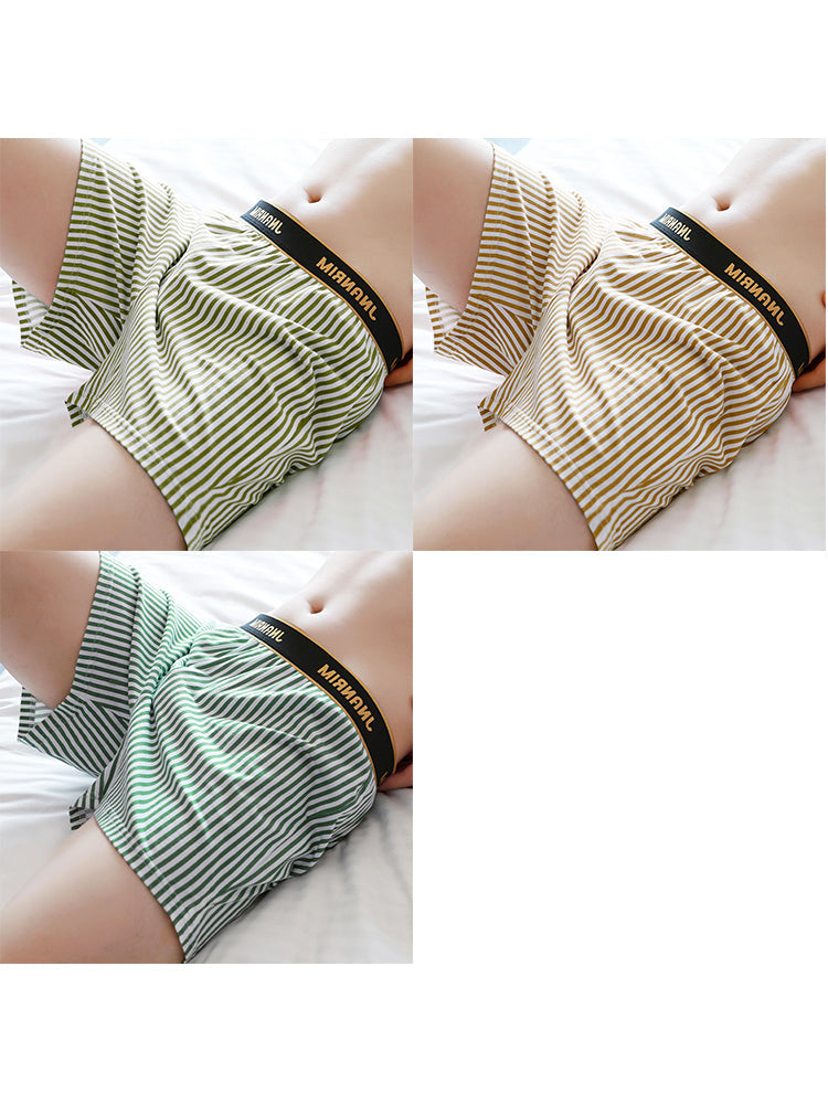 3 Pack Men's Loose-Fit Striped Design Stylish Premium Cotton Boxer Shorts | dmunderwear variant image