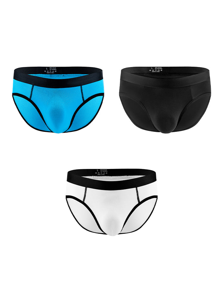 3-pack Men's Low-rise Compartment Lift Independent Pouch Briefs | dmunderwear variant image