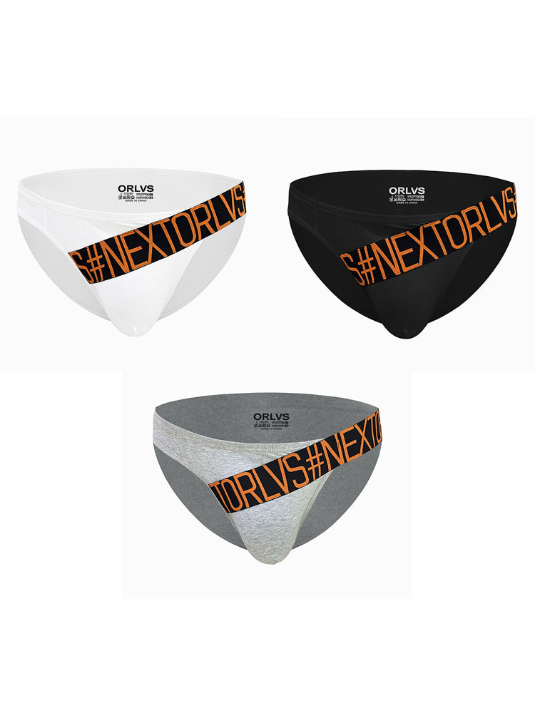 3 Pack Men's Low Rise Cotton Sexy Fashion U Convex Comfort Briefs | dmunderwear variant image