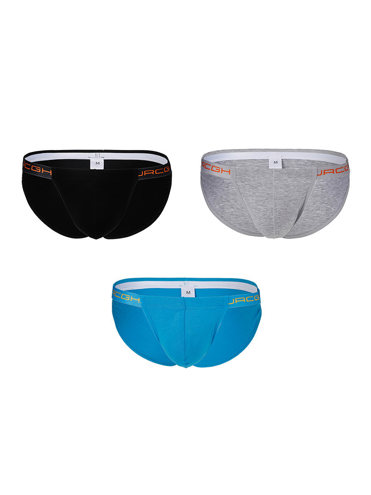 3 Pack Men's Low-Rise High Cut Sexy Supportive U-Pouch Bikini | dmunderwear variant image