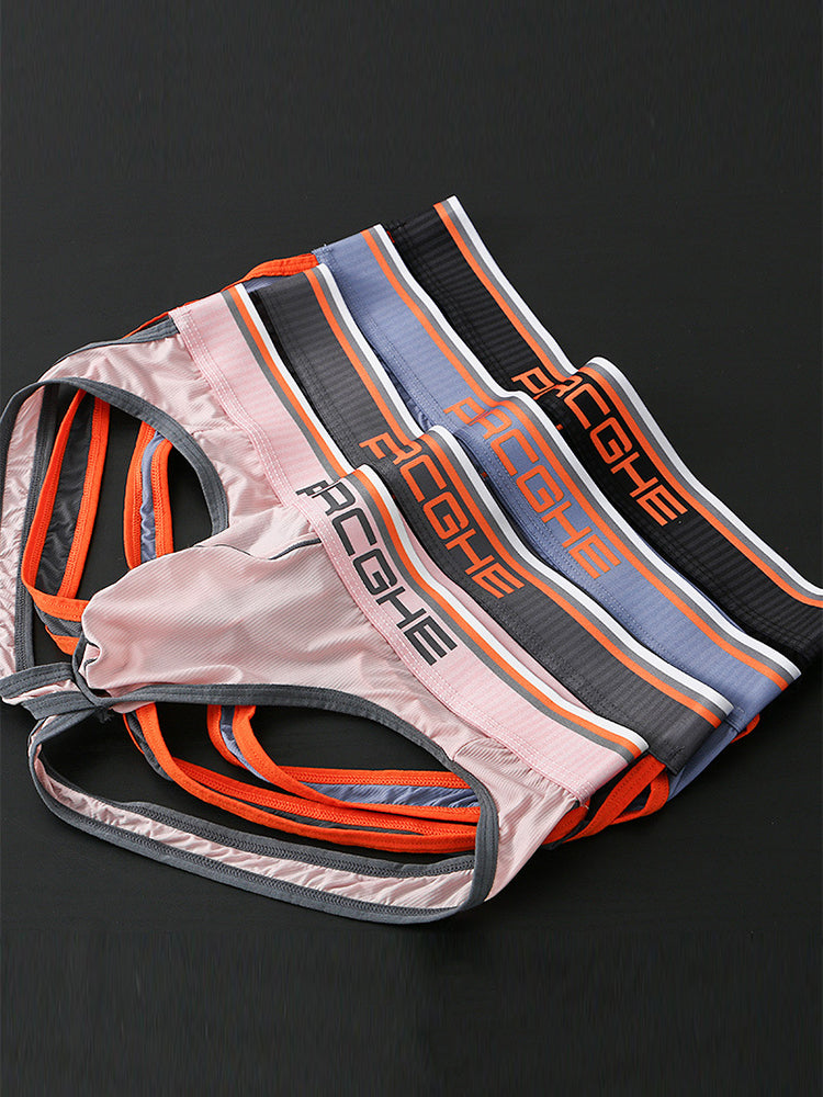 3 Pack Men's Low-Rise Ice Silk Jockstrap | dmunderwear detail image 7