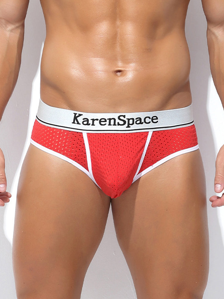 3 Pack Men's Low-Rise Mesh Supportive Fit Stretch Fit Basic Briefs | dmunderwear detail image 1