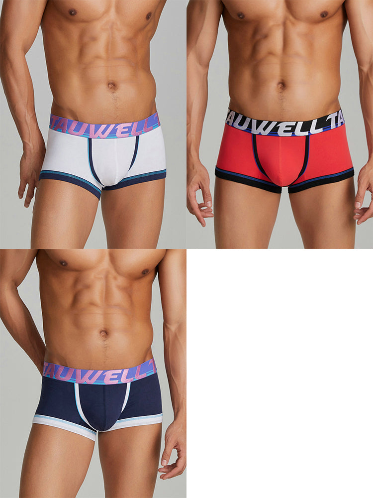 3 Pack Men's Low-Rise Premium Cotton Seamless Comfort Stretch Fit Trunks | dmunderwear variant image