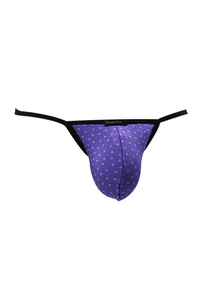 3 Pack Men's Low-Rise Sexy Lightweight & Airy Sporty Cut Anti-Chafing Strings | dmunderwear detail image 1