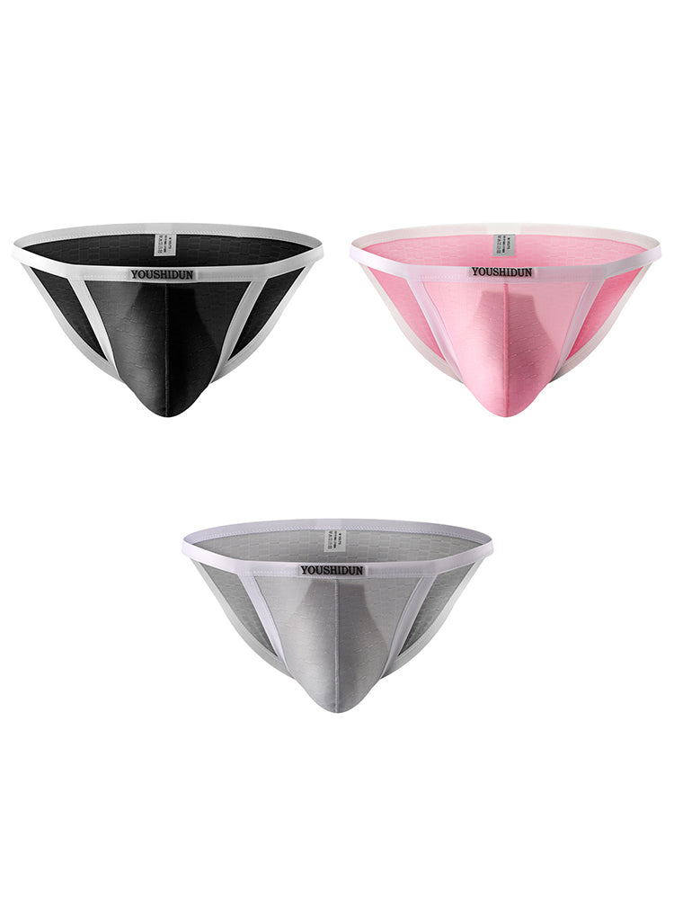 3-pack Men's Low Waist Sexy Narrow Hem Breathable Briefs | dmunderwear variant image