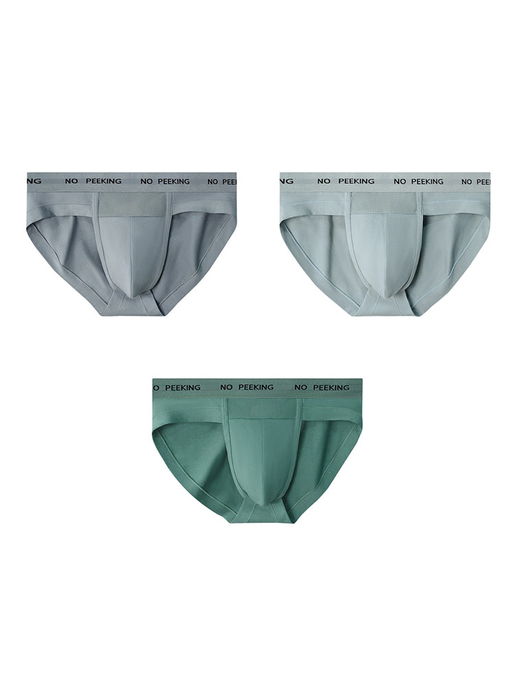 3 Pack Men's One-Piece Cut Briefs with Enhanced Pouch and Stretch Waistband | dmunderwear variant image