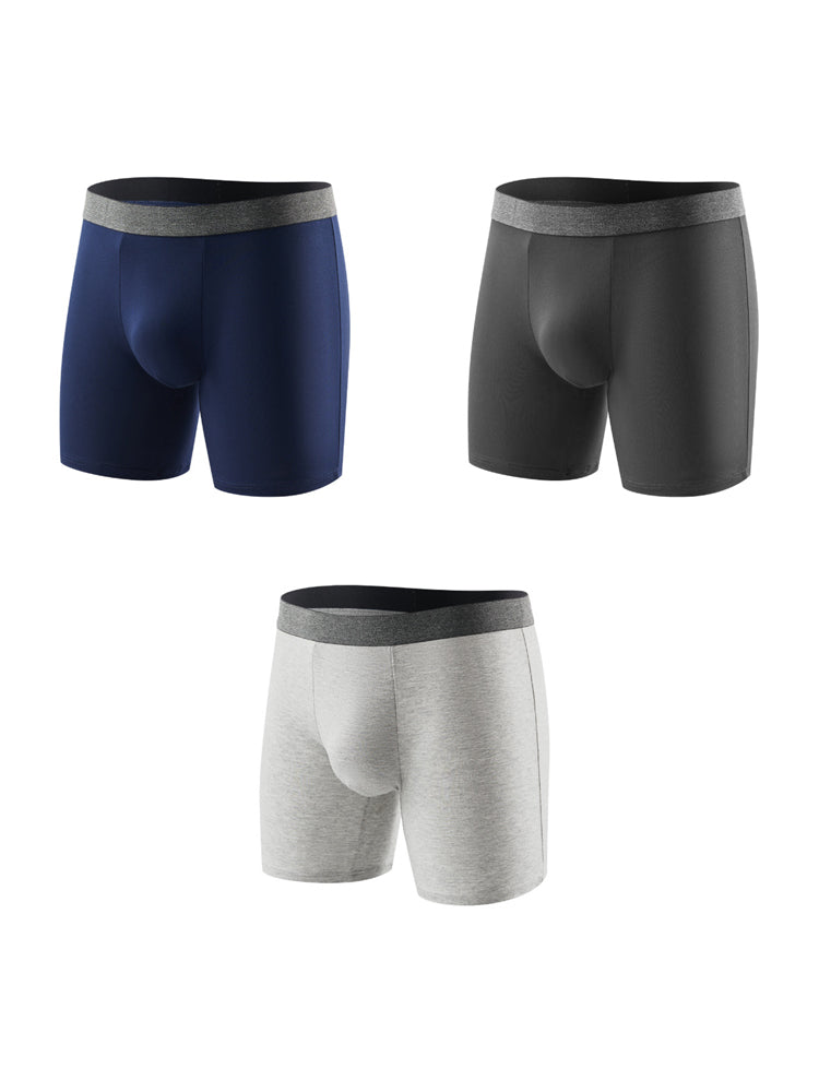 3 Pack Men's Plus-Size Anti-Chafing Performance Boxer Briefs | dmunderwear variant image