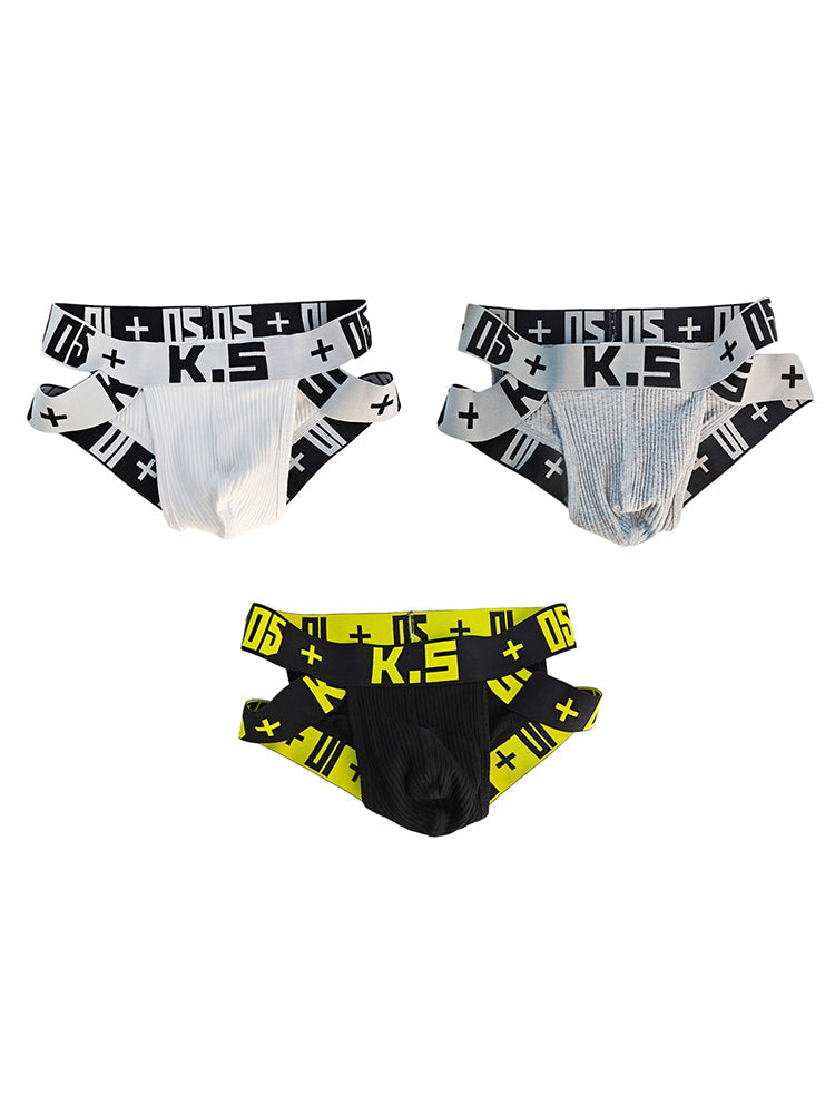 3 Pack Men's Premium Cotton Sporty Sexy Low-Rise & Breathable Bikini | dmunderwear variant image
