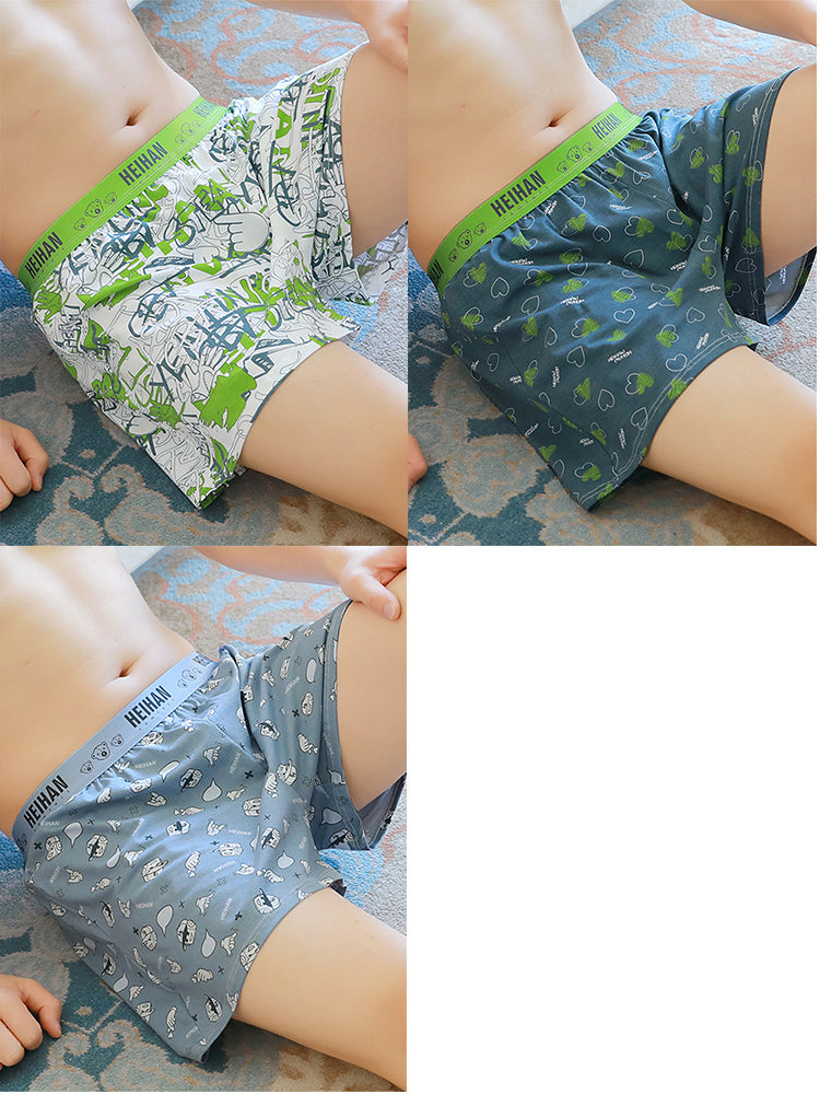 3 Pack Men's Printed Trendy Seamless Flexible & Lightweight Boxer Shorts | dmunderwear variant image