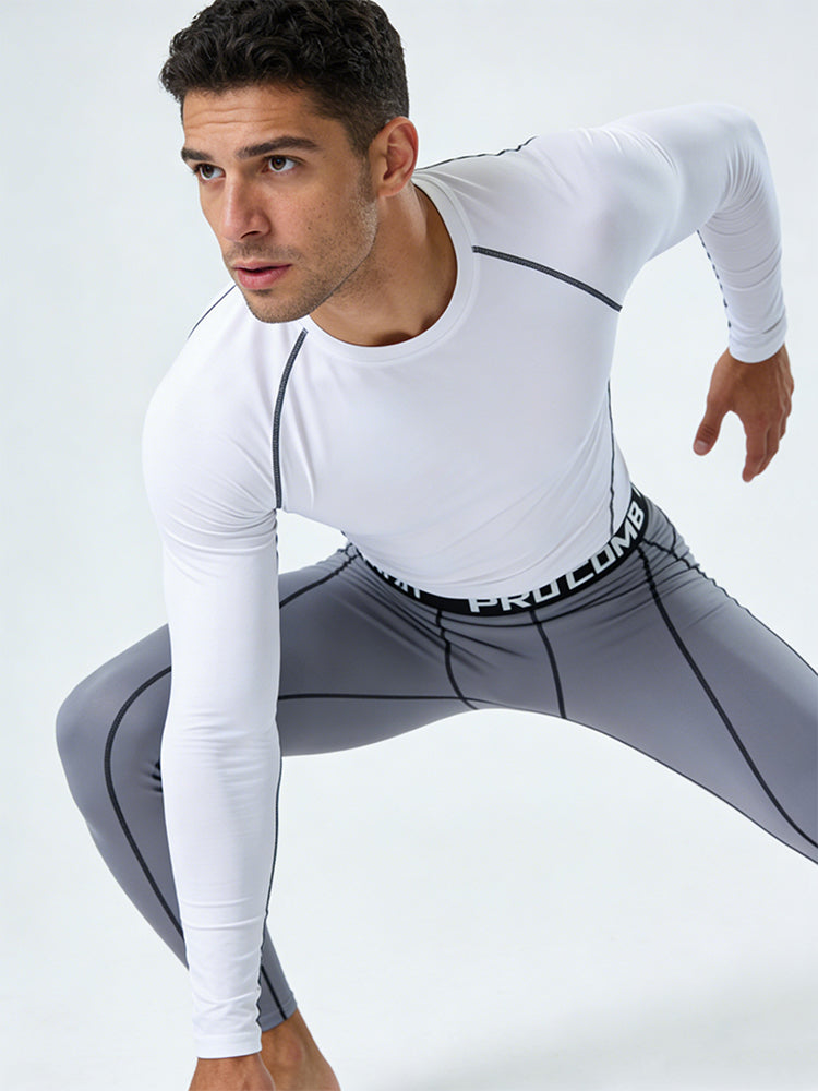 3 Pack Men's Quick-Dry Compression Breathable Activewear Tights | dmunderwear detail image 13