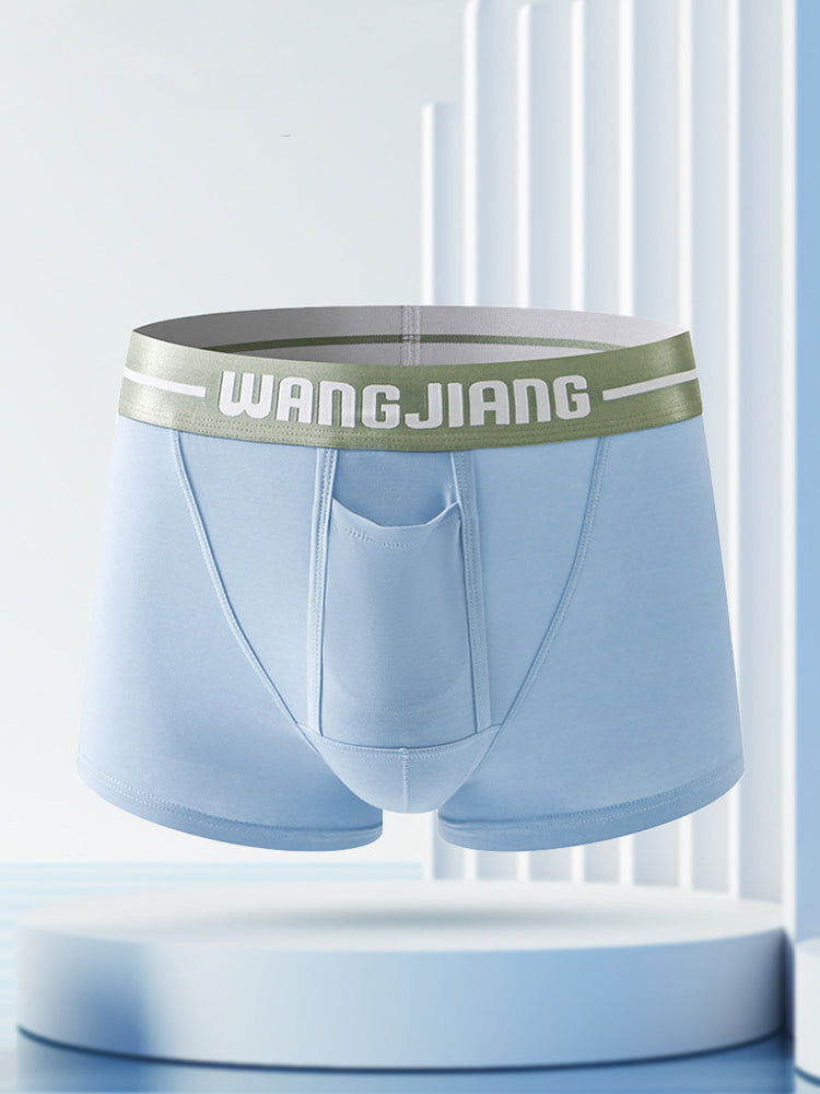 3 Pack Men's Reinforced Pouch Breathable Seamless Comfort Trunks | dmunderwear detail image 1