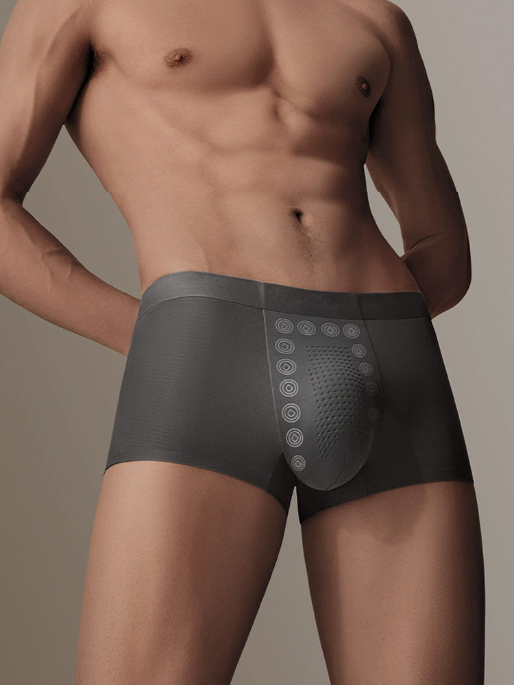 3 Pack Men's Seamless Breathable Trunks with 7A Antibacterial Mulberry Silk Lining | dmunderwear detail image 16