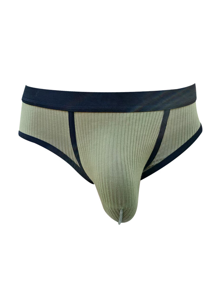 3 Pack Men's Seamless Comfort Large Supportive Pouch Sexy Low-Rise Briefs | dmunderwear detail image 1