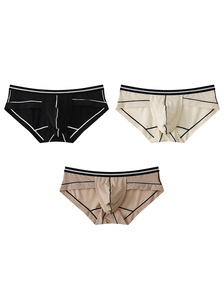 3 Pack Men's Semi-Transparent Comfortable Soft Skin-Friendly Minimalist Briefs | dmunderwear variant image