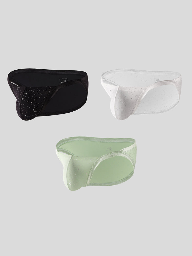 3-pack Men's Sexy Breathable U-convex Big Pouch Bikini | dmunderwear variant image