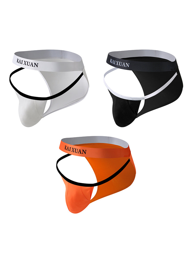 3 Pack Men's Sexy High-Cut 3D U-Pouch & Breathable Bikini | dmunderwear variant image