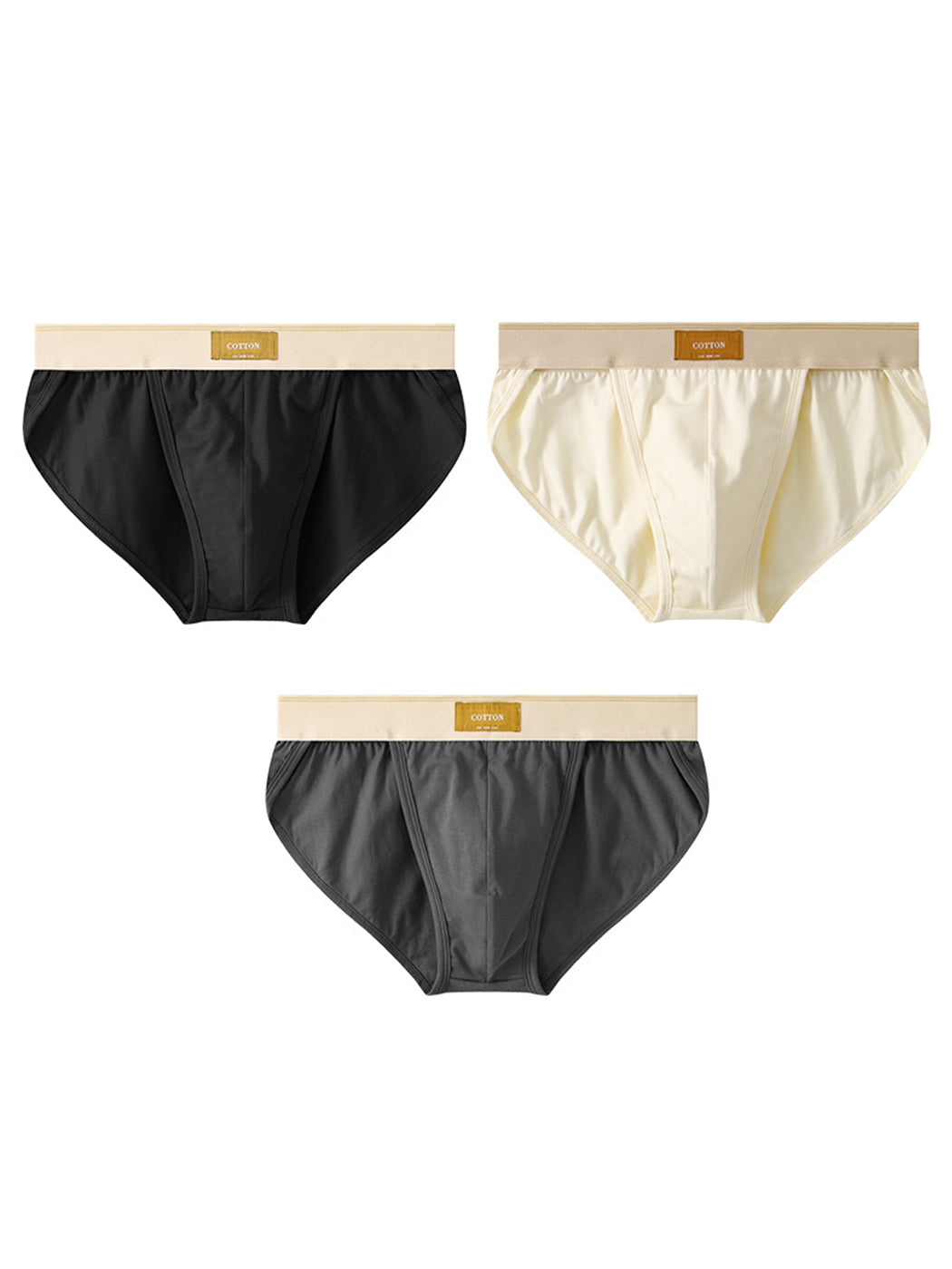 3 Pack Men's Sexy High Cut Cotton Bikini | dmunderwear variant image
