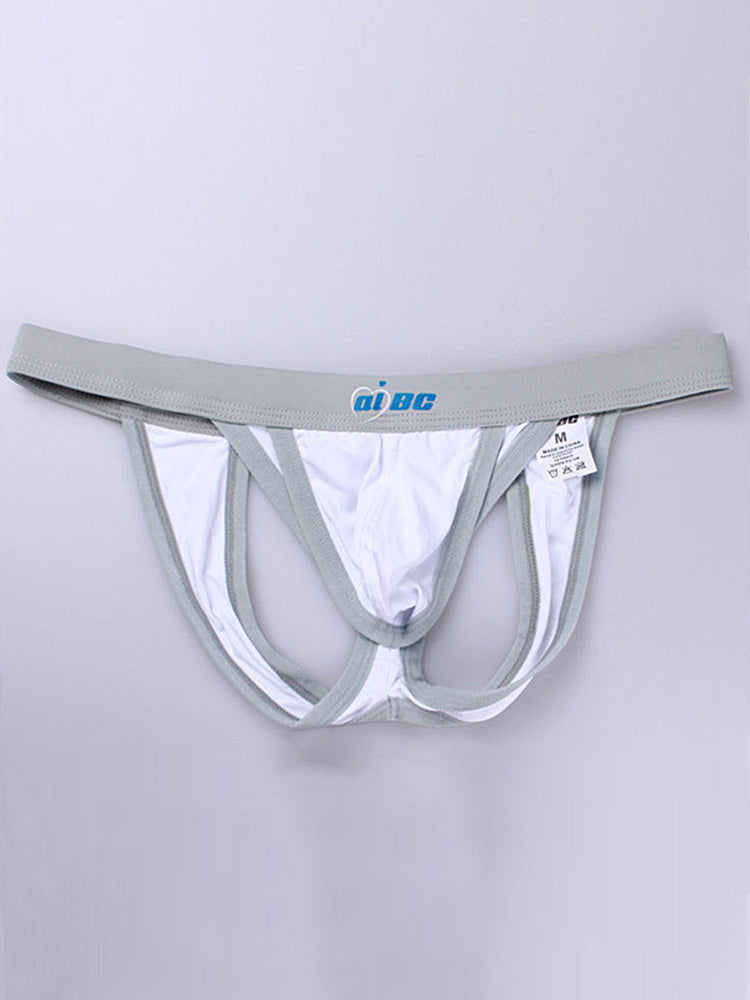3 Pack Men's Sexy Ice Silk Stretch Fit Comfy Waistband Jockstrap | dmunderwear detail image 1