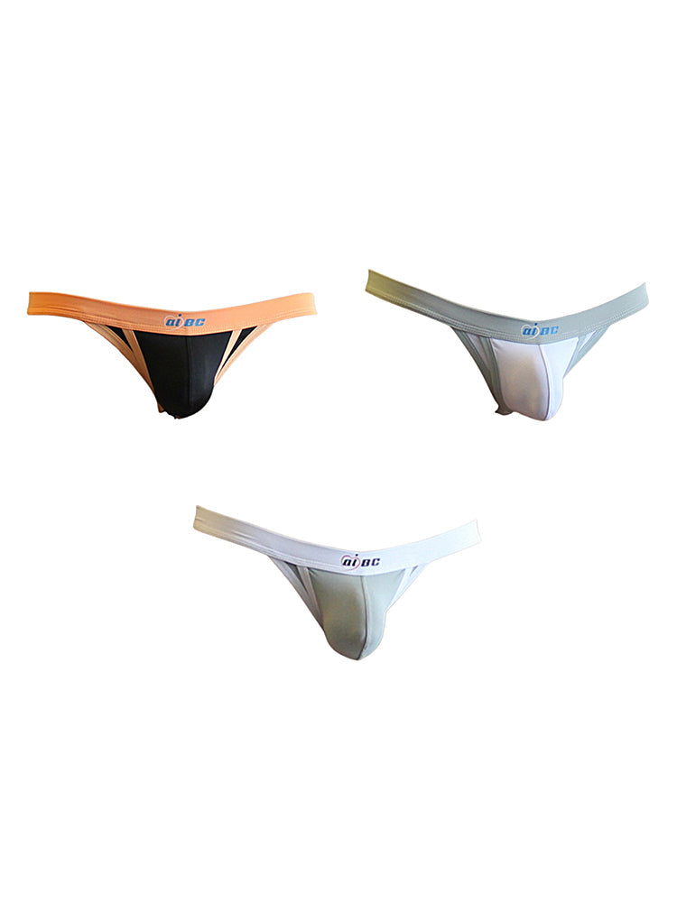 3 Pack Men's Sexy Ice Silk Stretch Fit Comfy Waistband Jockstrap | dmunderwear variant image